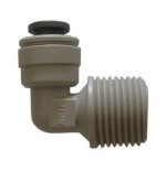 "Raccord coudé filetage 3/8"" mâle x 1/4"" tuyau semi rigide" - Code : JGC14