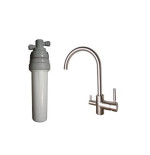 Purificateur d'eau Doulton Ecofast Biotect + Robinet mitigeur 3 voies haut brossé - 3025BIOR3VHS