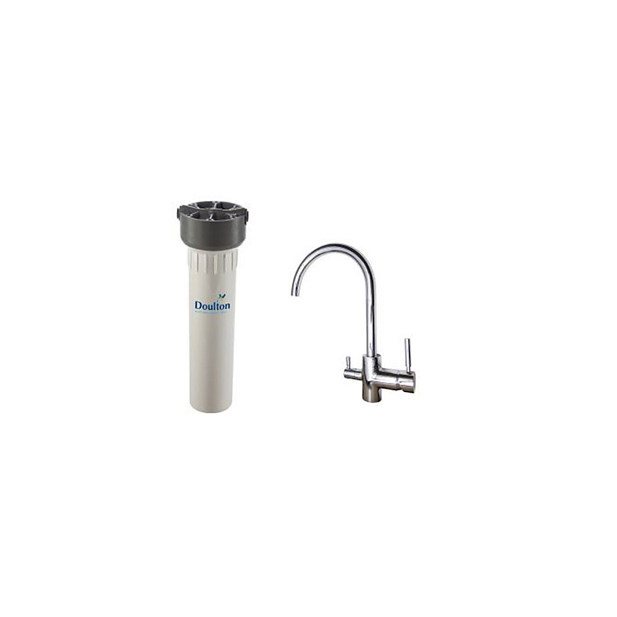 Purificateur d'eau Doulton HIP BIOTECT 3020BIO + Robinet mitigeur 3 voies haut brillant - 3020BIOR3VHB
