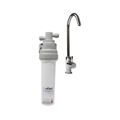 Purificateur d'eau Doulton EcoFast sous évier avec cartouche Biotect + Robinet eau pure - ECOFASTBIO