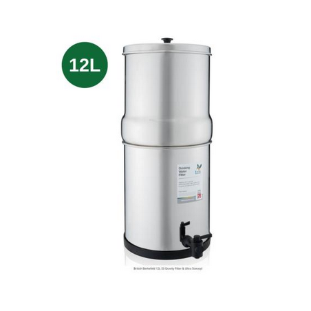 Purificateur d'eau à gravité BRITISH BERKEFELD 12L équipé de 2 cartouches Ultra Sterasyl  certifié NSF - BB12L2
