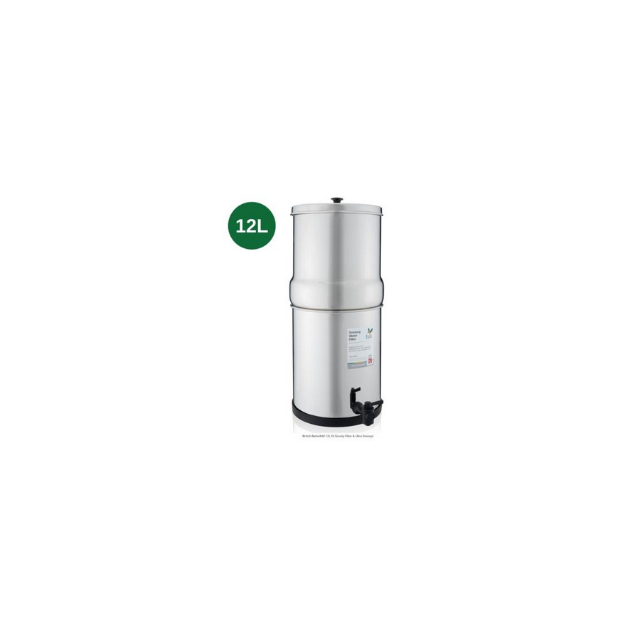 Berkefeld 12 L Purificateur d'eau à gravité BRITISH BERKEFELD - équipé de 4 cartouches ultra Sterasyl certifié NSF- BB12L4