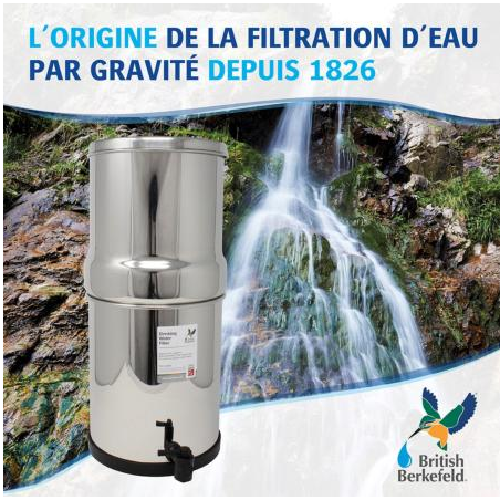 Robinet indicateur de niveau inox Aqua Techniques pour purificateur d'eau British Berkefeld 8.5 L
